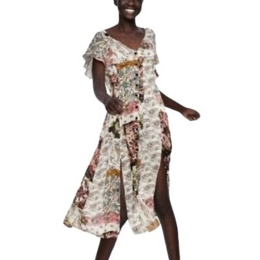 Zara Floral Maxi Dress - Multicolor